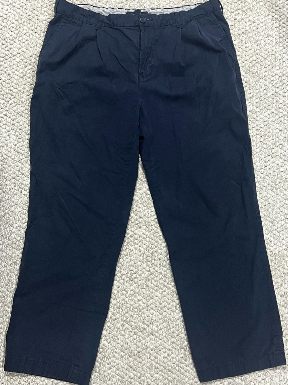 Tommy Hilfiger mens Casual navy blue khaki pants 38/30 Regular Fit